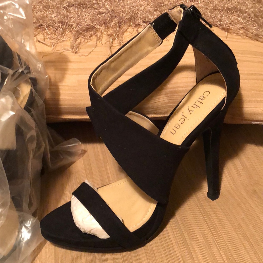 Black platform heels